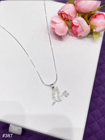 Silver krishna chain pendent