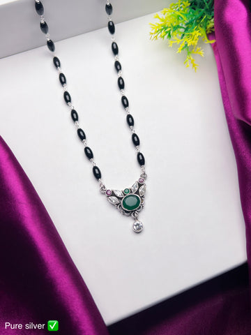 PURE SILVER MANGALSUTRA ❤️
