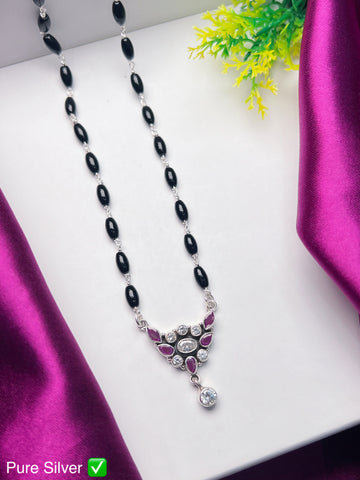 PURE SILVER MANGALSUTRA 🧿
