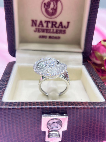 Pure silver ring