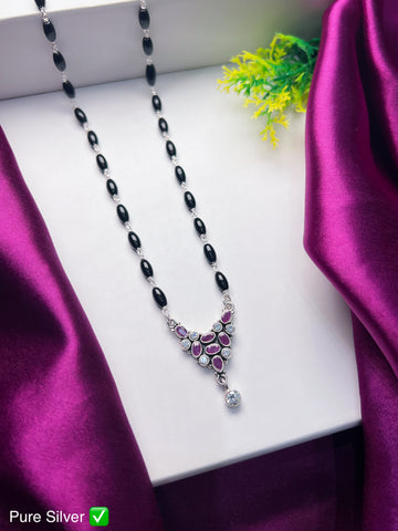 PURE SILVER MANGALSUTRA ❤️