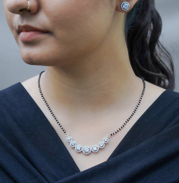 Silver mangalsutra
