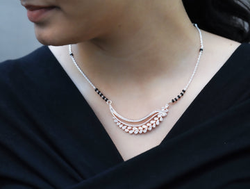Pure silver mangalsutra