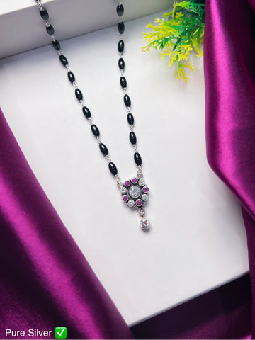 PURE SILVER MANGALSUTRA ❤️