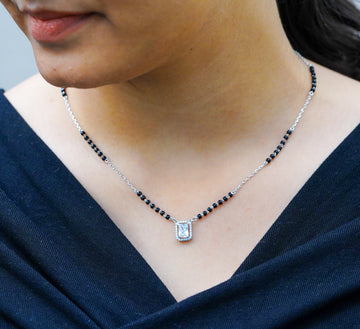 Silver mangalsutra