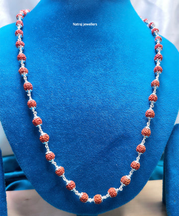 Rudraksh Silver Chain