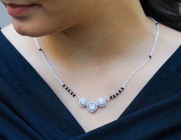 Silver mangalsutra