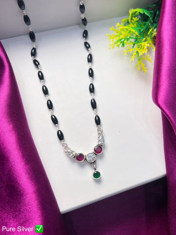 PURE SILVER MANGALSUTRA ❤️