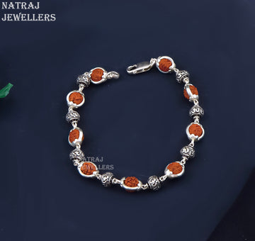 Rudrakhsh Silver Bracelete