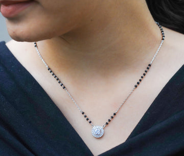 Round Silver mangalsutra