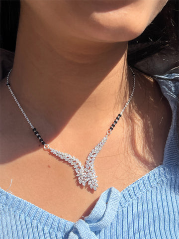 Pure silver mangalsutra