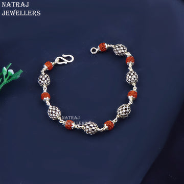 Rudrakhsh Silver Bracelete