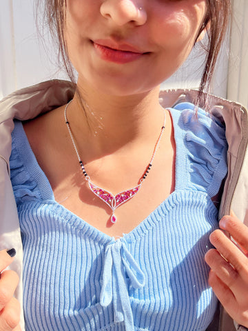 Pure silver mangalsutra