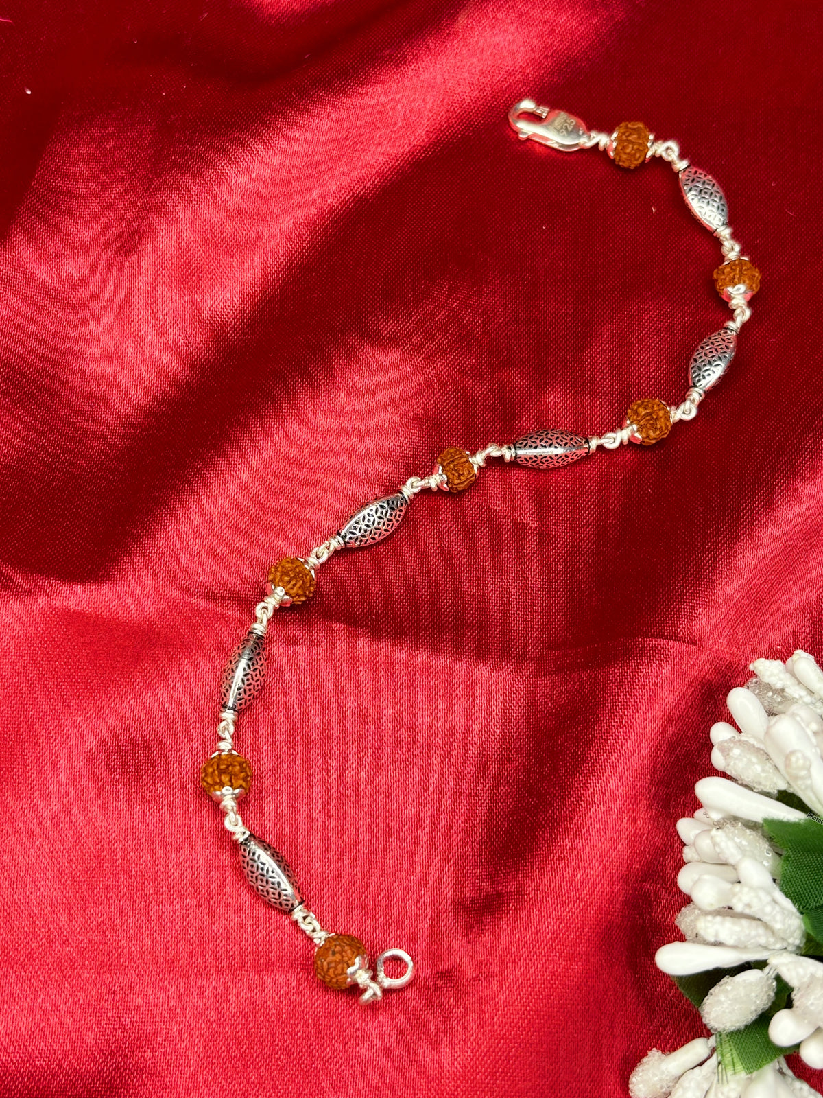 Silver Rudrakhsh Bracelete