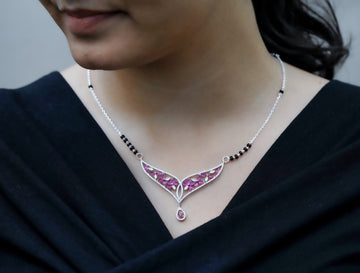 Pure silver mangalsutra
