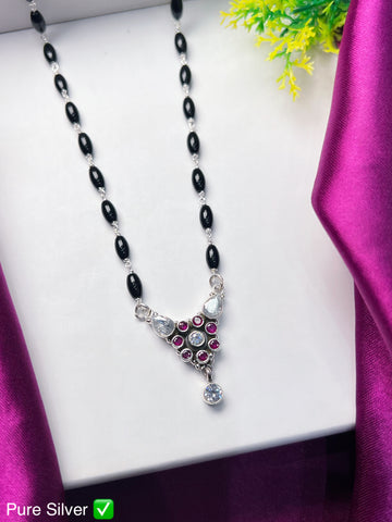 PURE SILVER MANGALSUTRA 🧿