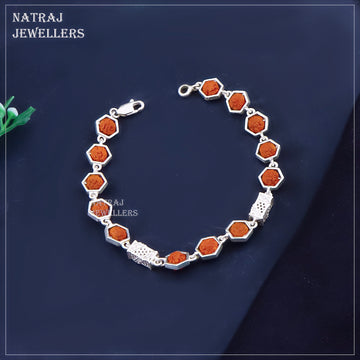Rudrakhsh Silver Bracelete