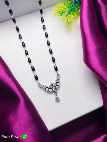 PURE SILVER MANGALSUTRA 🧿