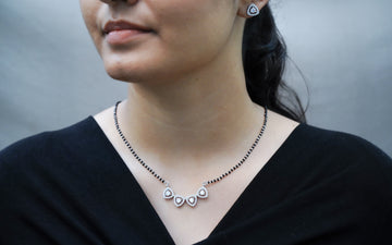 Silver mangalsutra