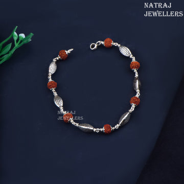 Rudraksh Silver Bracelete