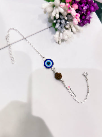 Evil Eyes Silver Bracelete