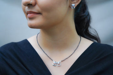 Silver mangalsutra