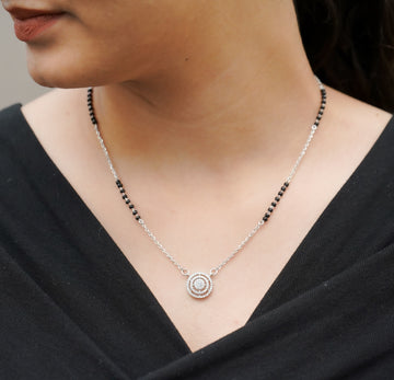Pure silver round mangalsutra š„°