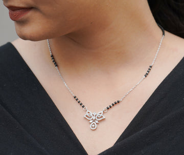 Pure silver mangalsutra