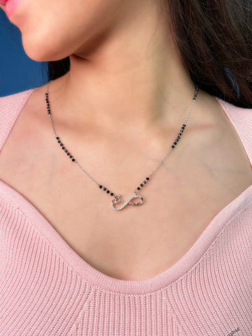 Infinite Love Silver mangalsutra  💗