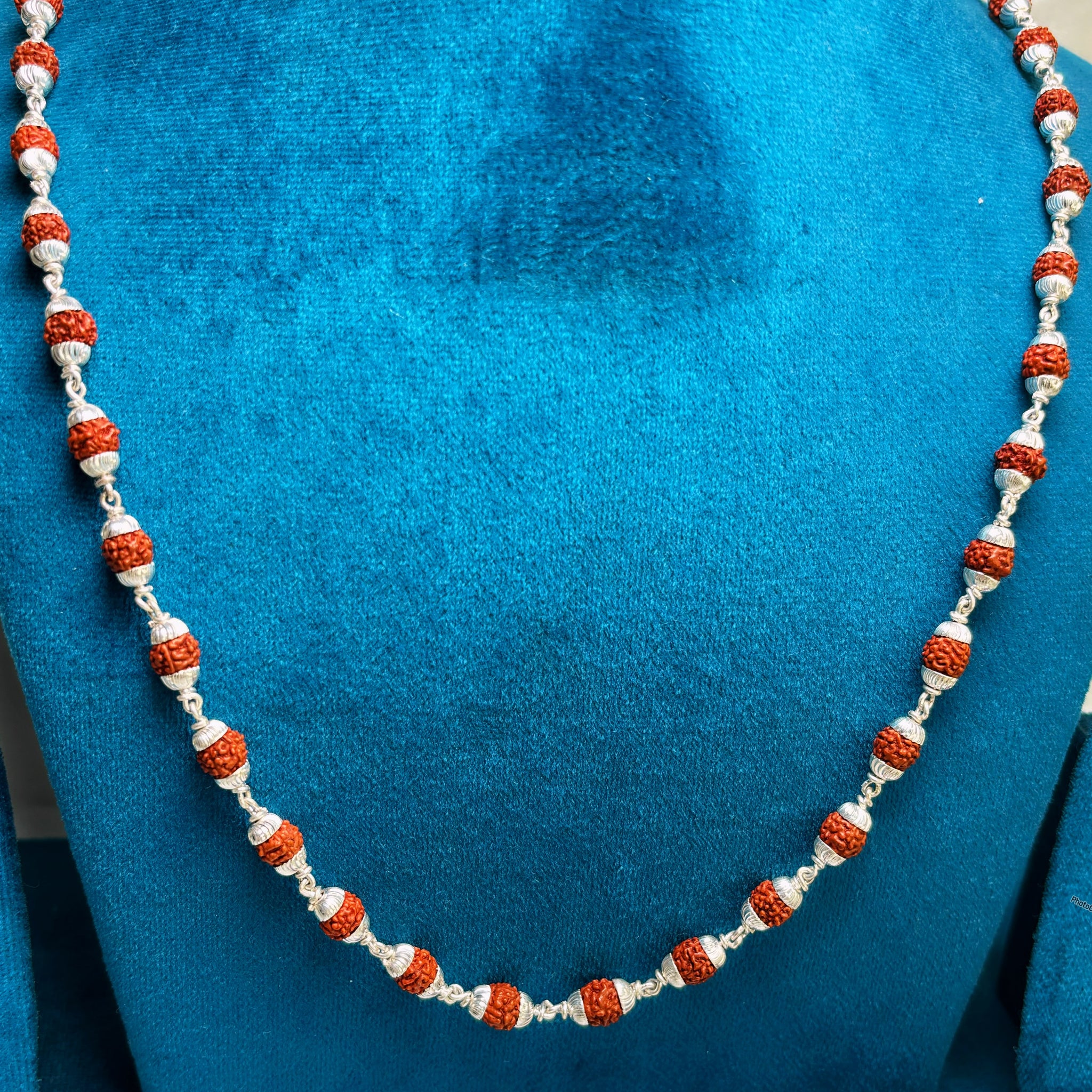 Rudrakhsh Silver mala