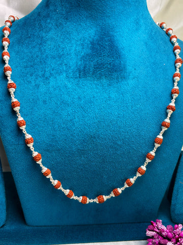 Rudrakhsh Silver mala