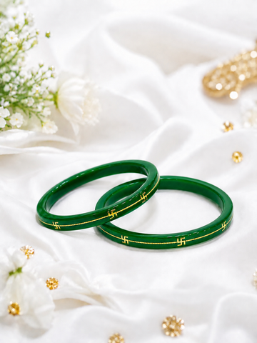 Swastik Gold Taar Bangles