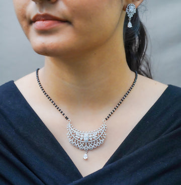 Silver mangalsutra