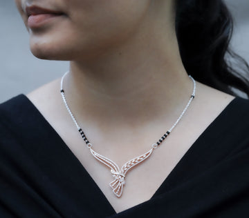 Silver mangalsutra
