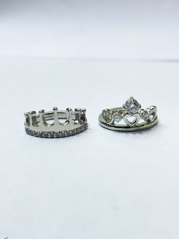 Silver couple ring