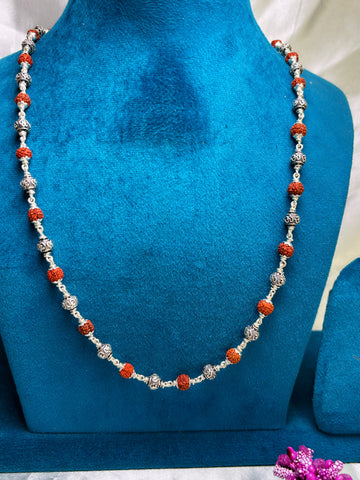 Rudrakhsh Silver mala