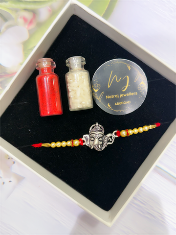 Pure silver rakhi