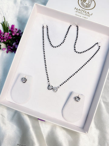Silver mangalsutra