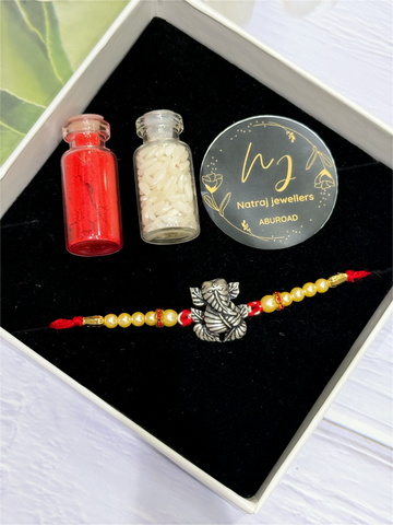 Pure silver rakhi