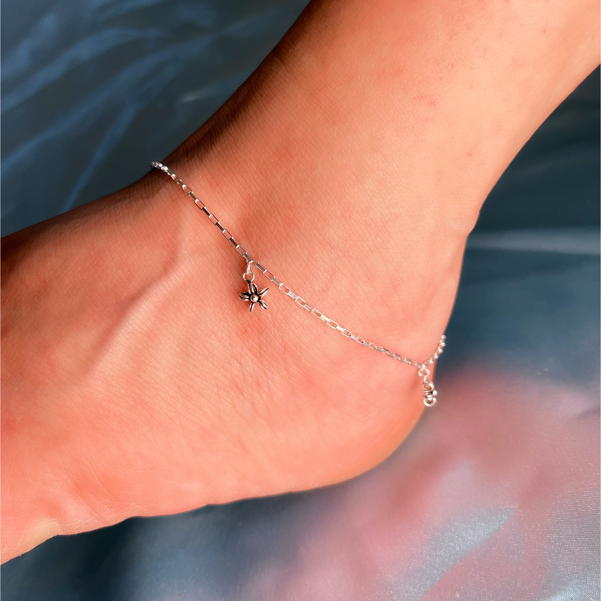 Silver anklet