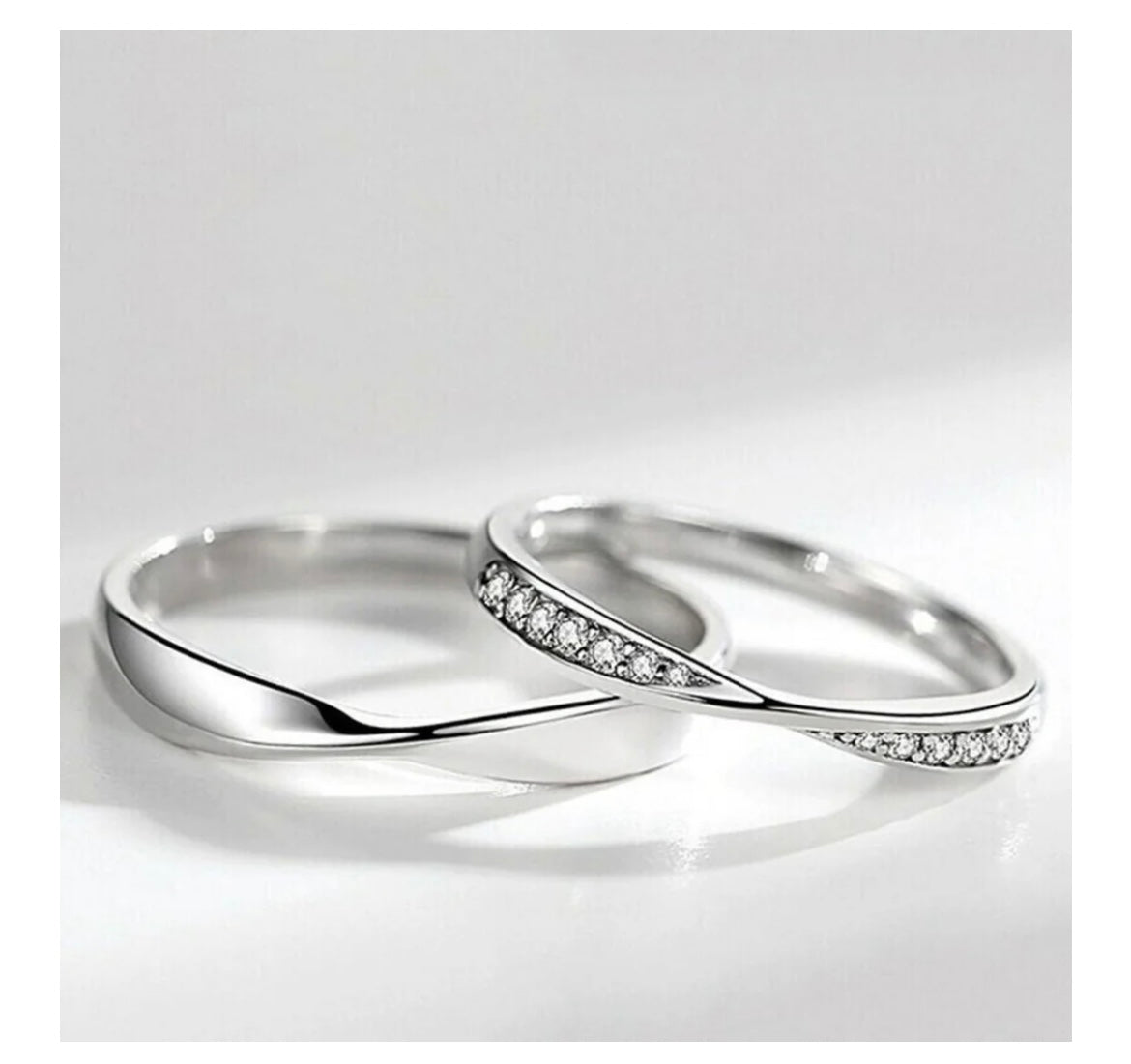 Pure Silver Couple Ring