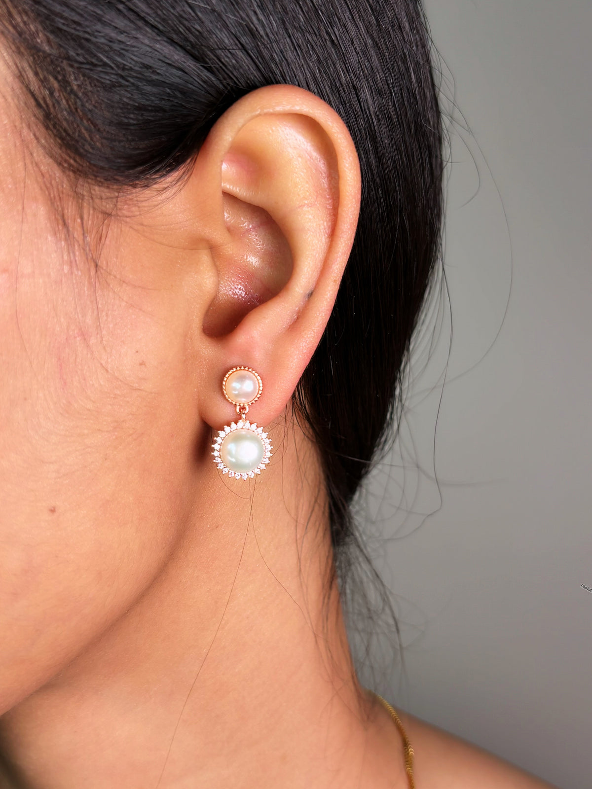 Silver Pearl  Earring