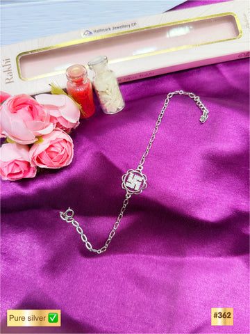 Pure silver rakhi
