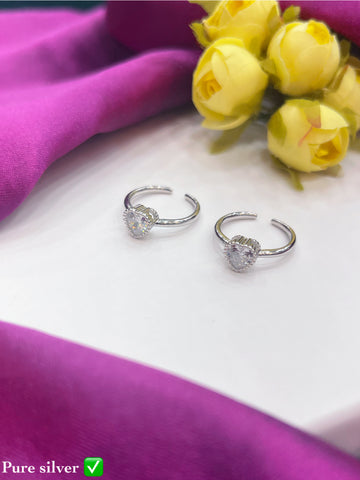PURE SILVER TOE RING 🦋