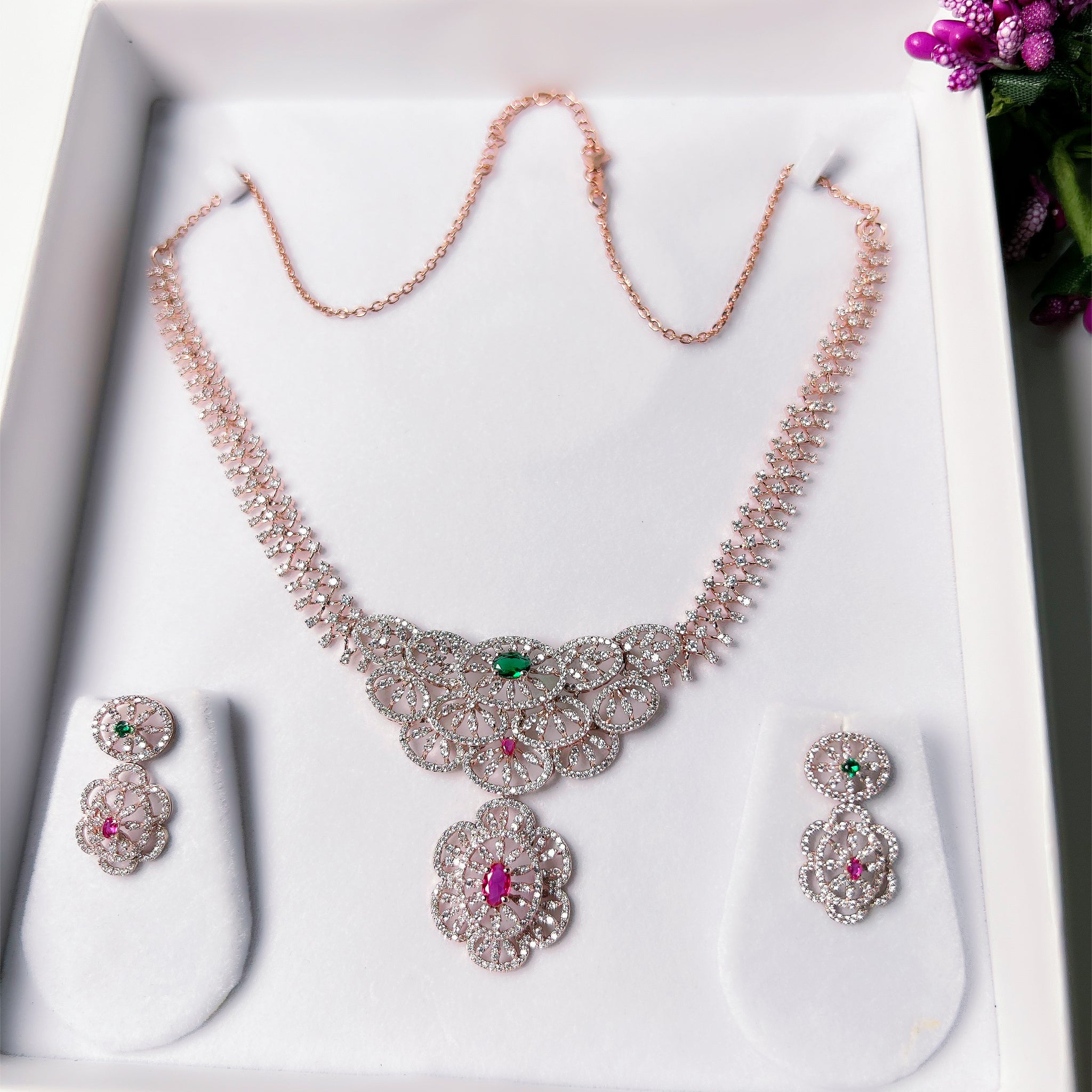 Silver Necklace Set