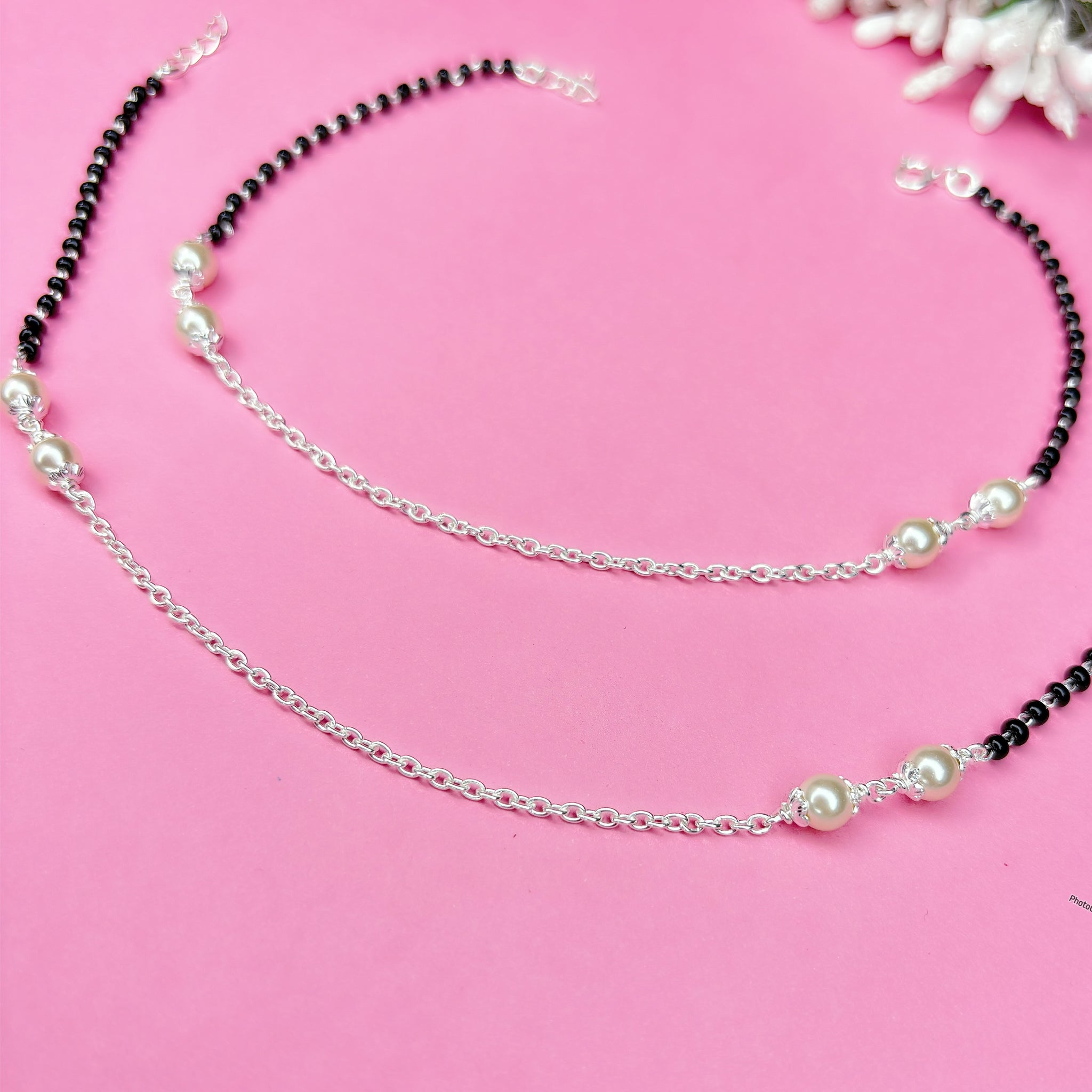 Silver Pearl Anklet