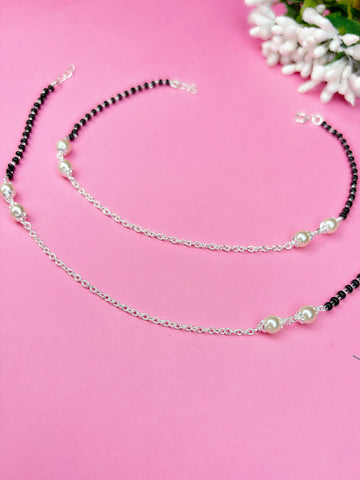 Silver Pearl Anklet