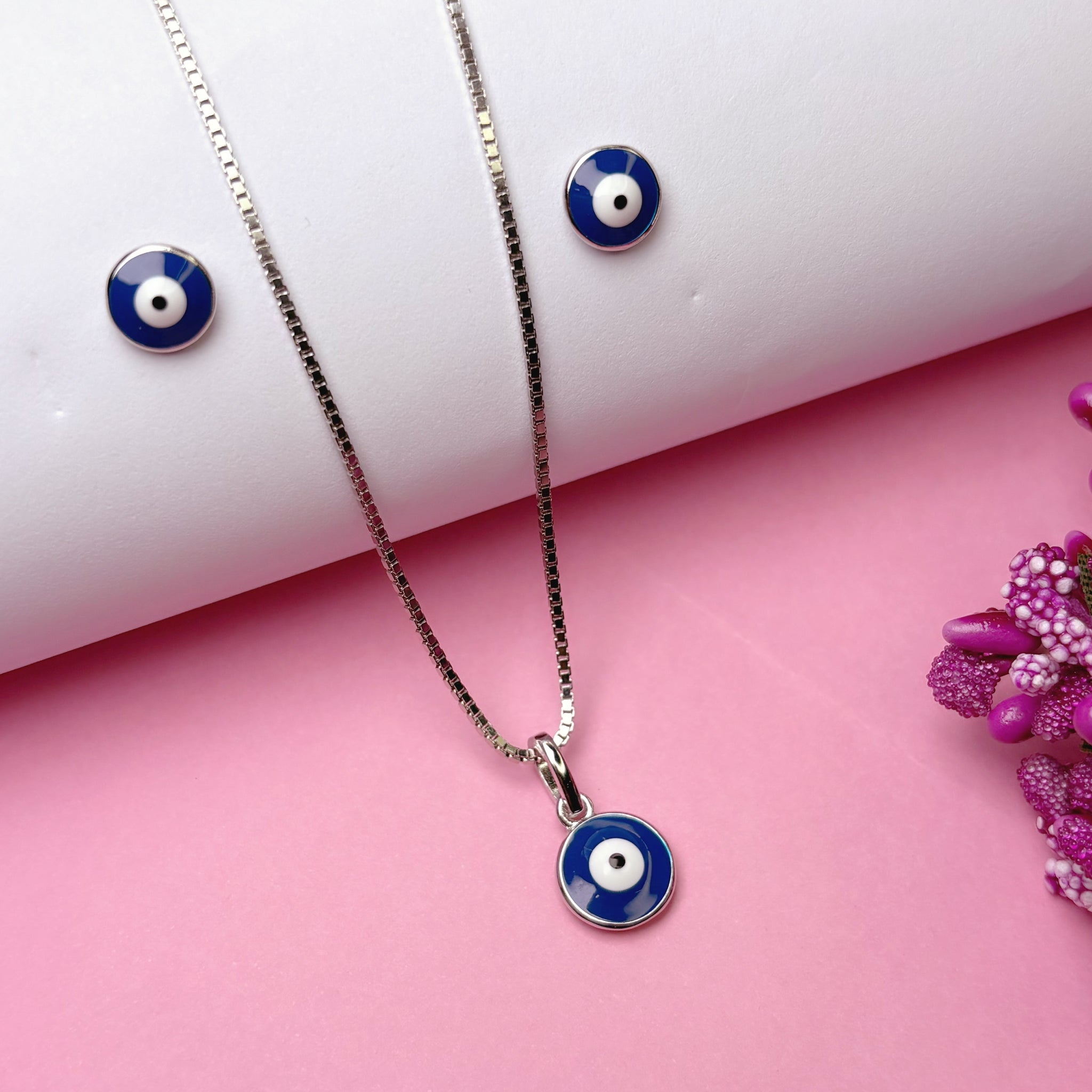 Evil eye Chain pendent set