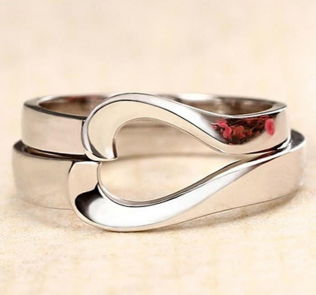 Silver couple ring