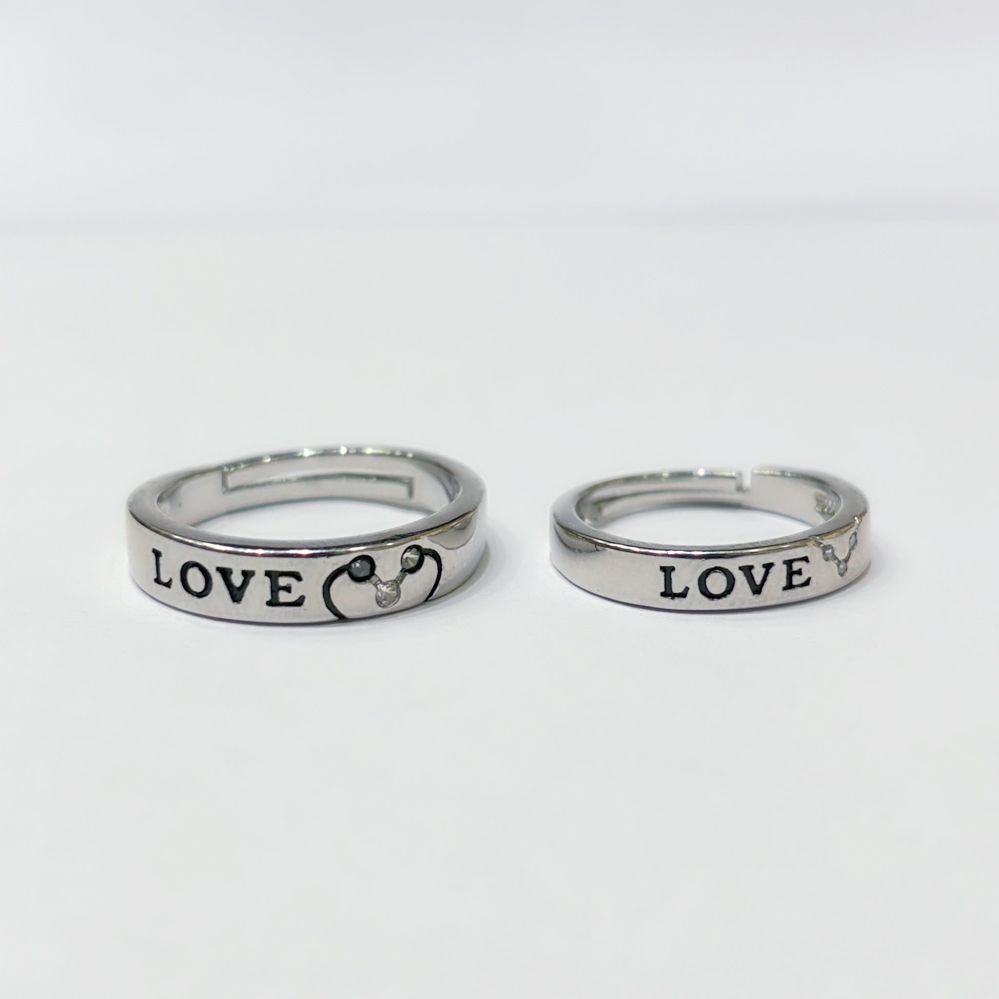 Silver couple ring